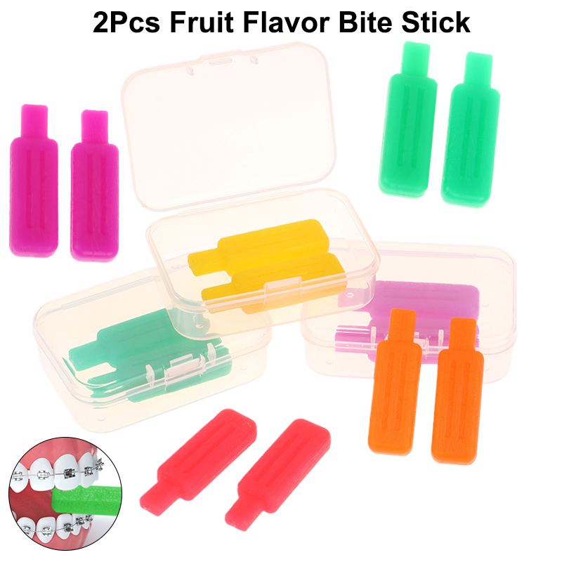 Teeth Whitening With Trays - 2Pcs Fruit Flavor Teeth Aligner Chewies