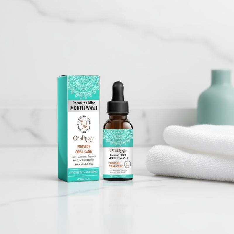 Teeth Whitening Oil Pulling - Teeth Whitening Kit Coconut Mint Oil