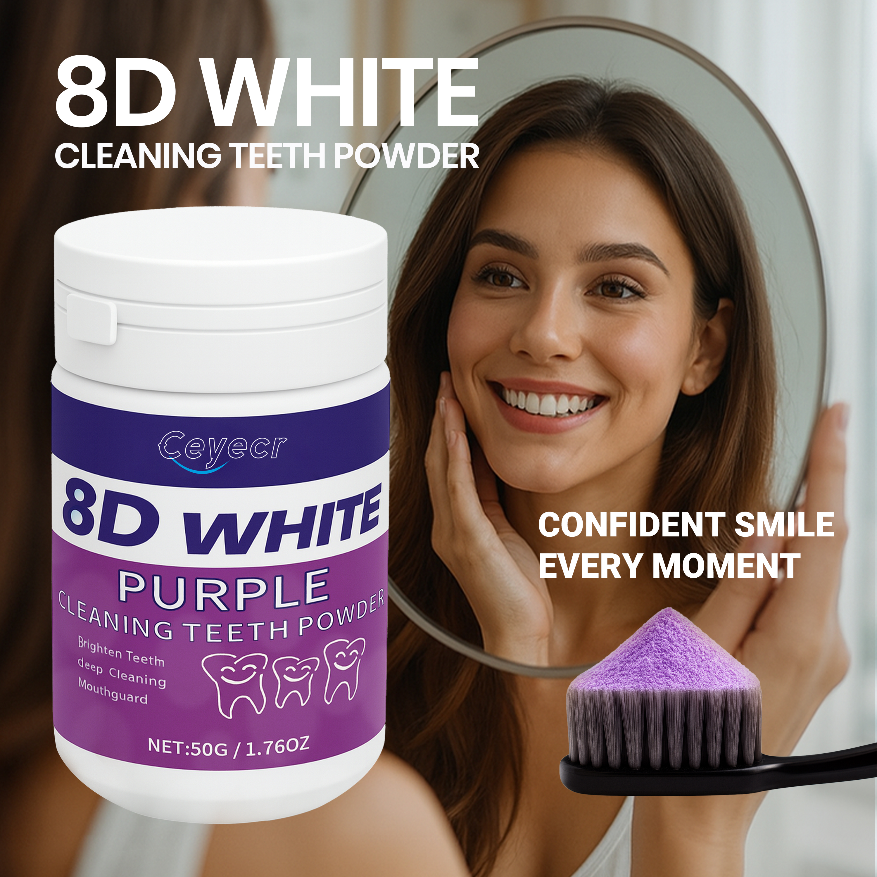 Teeth Whitening Ai - 8D white Teeth Whitening Powder, 50g/1.76.Oz
