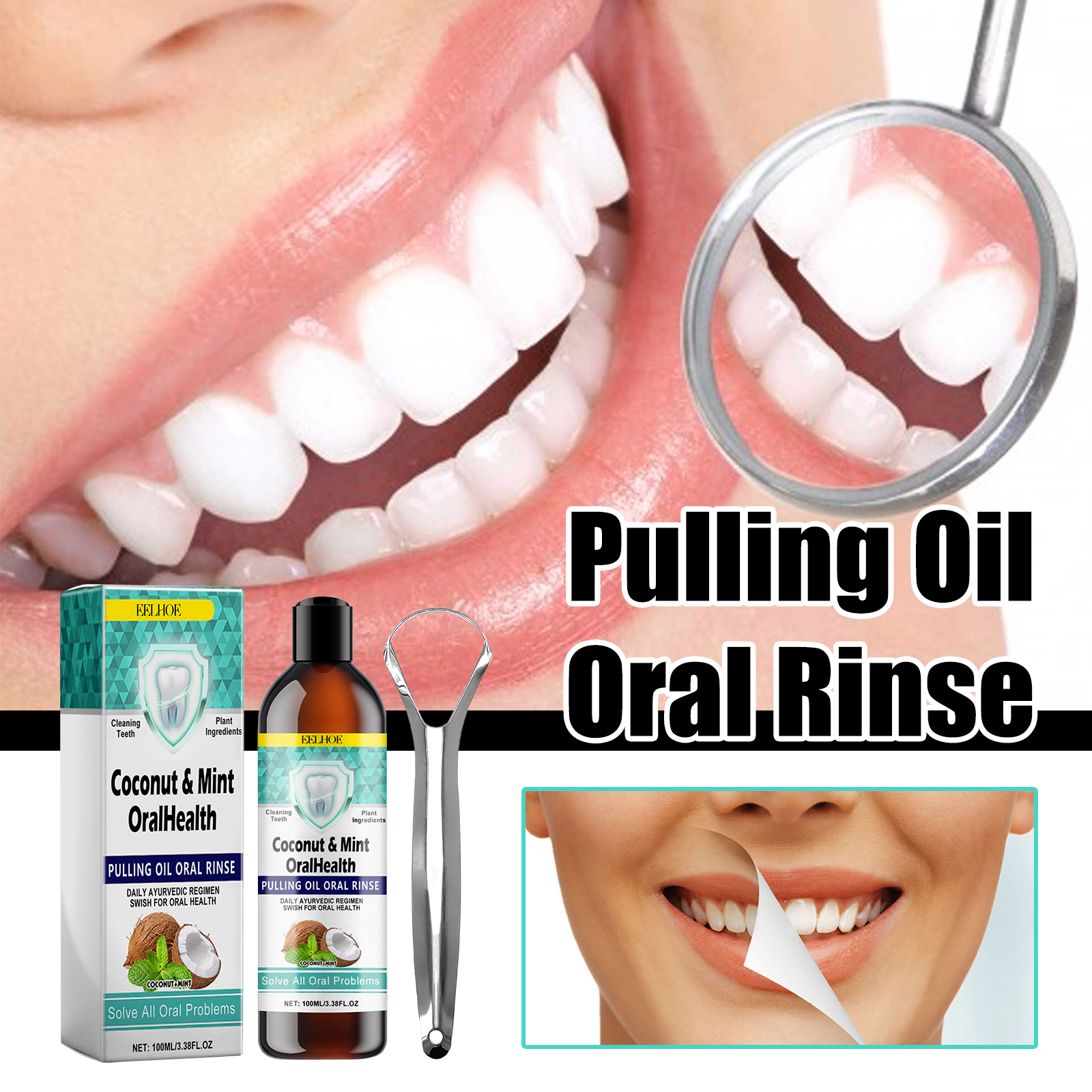Coconut Mint Pulling Oil Mouth - Teeth Whitening Oil Pulling recensie en prijs