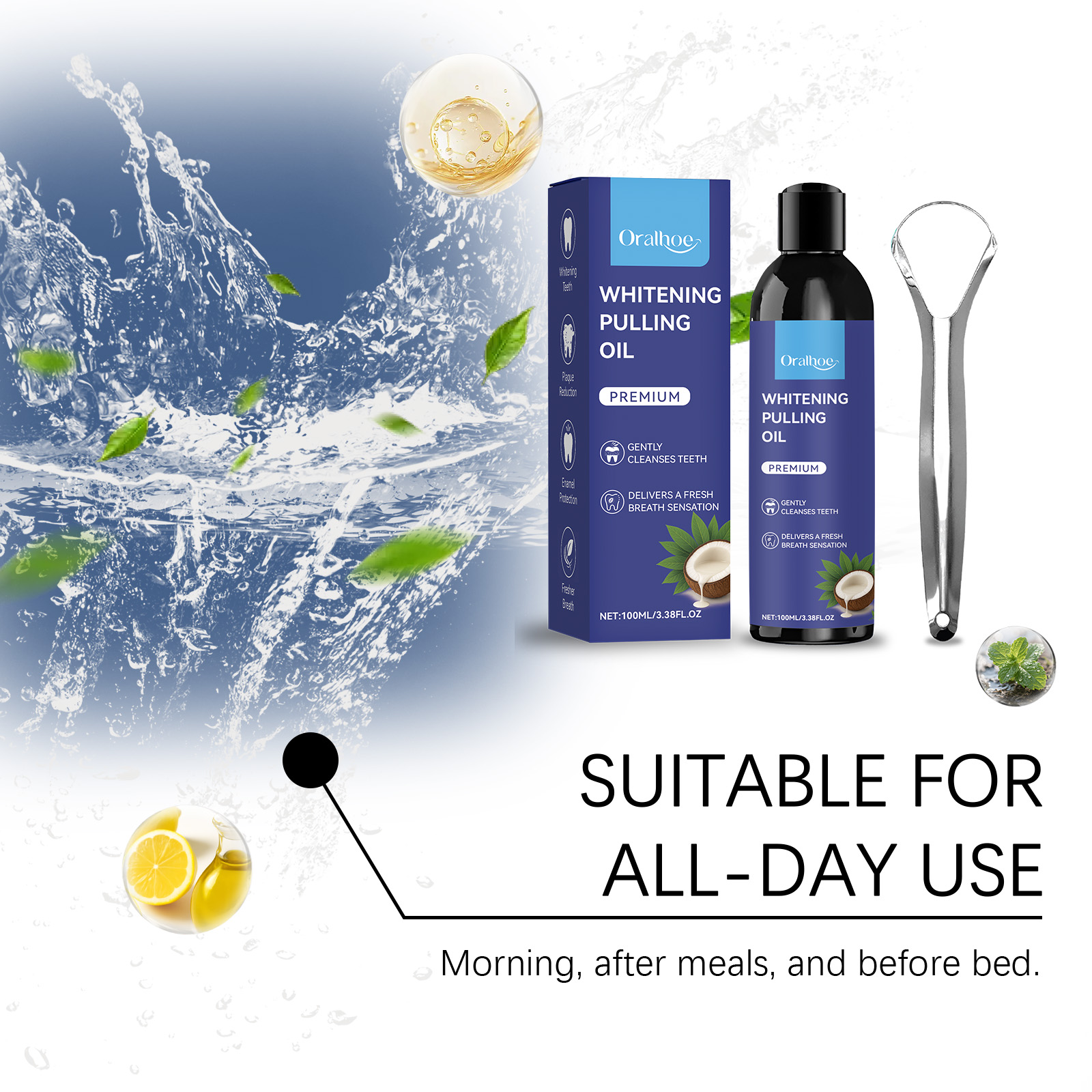 Coconut Oil Pulling Mouthwash  - Teeth Whitening Oil Pulling recensie en prijs