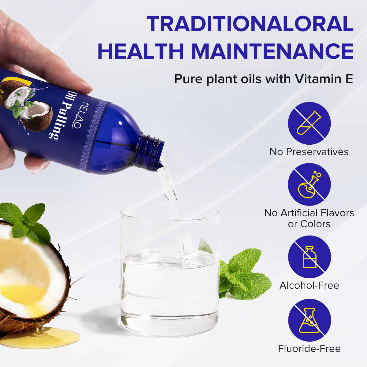 Coconut Mint Pulling Oil Mouth - Teeth Whitening Oil Pulling recensie en prijs