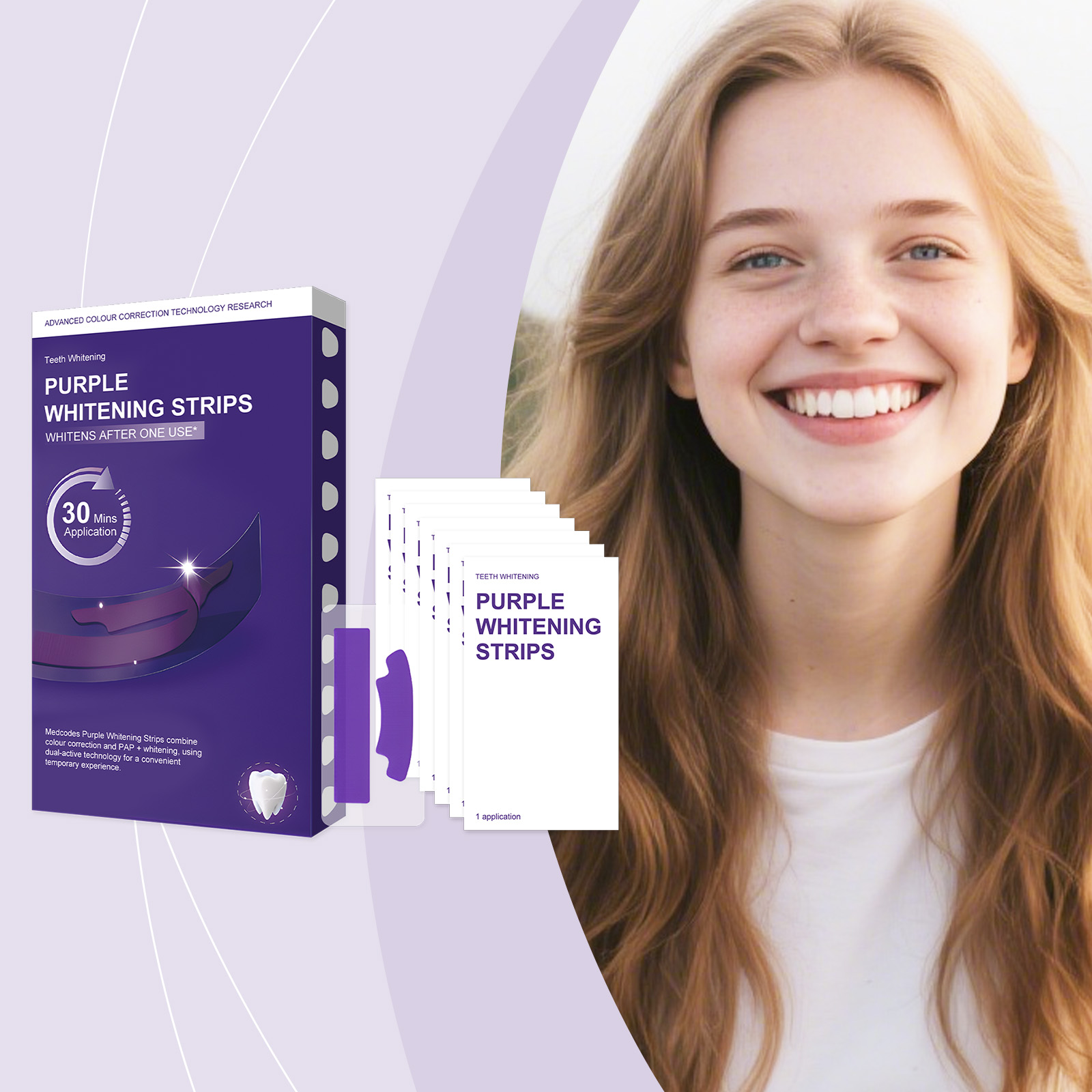 Purple Bright Stain-Removing T - Teeth Whitening Strips Permanent recensie en prijs