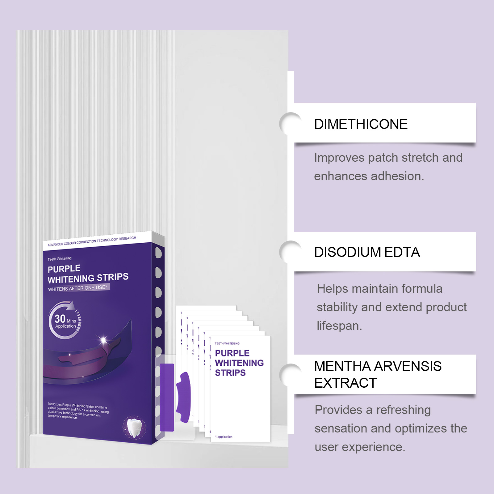 Purple Bright Stain-Removing T - Teeth Whitening Strips Permanent recensie en prijs