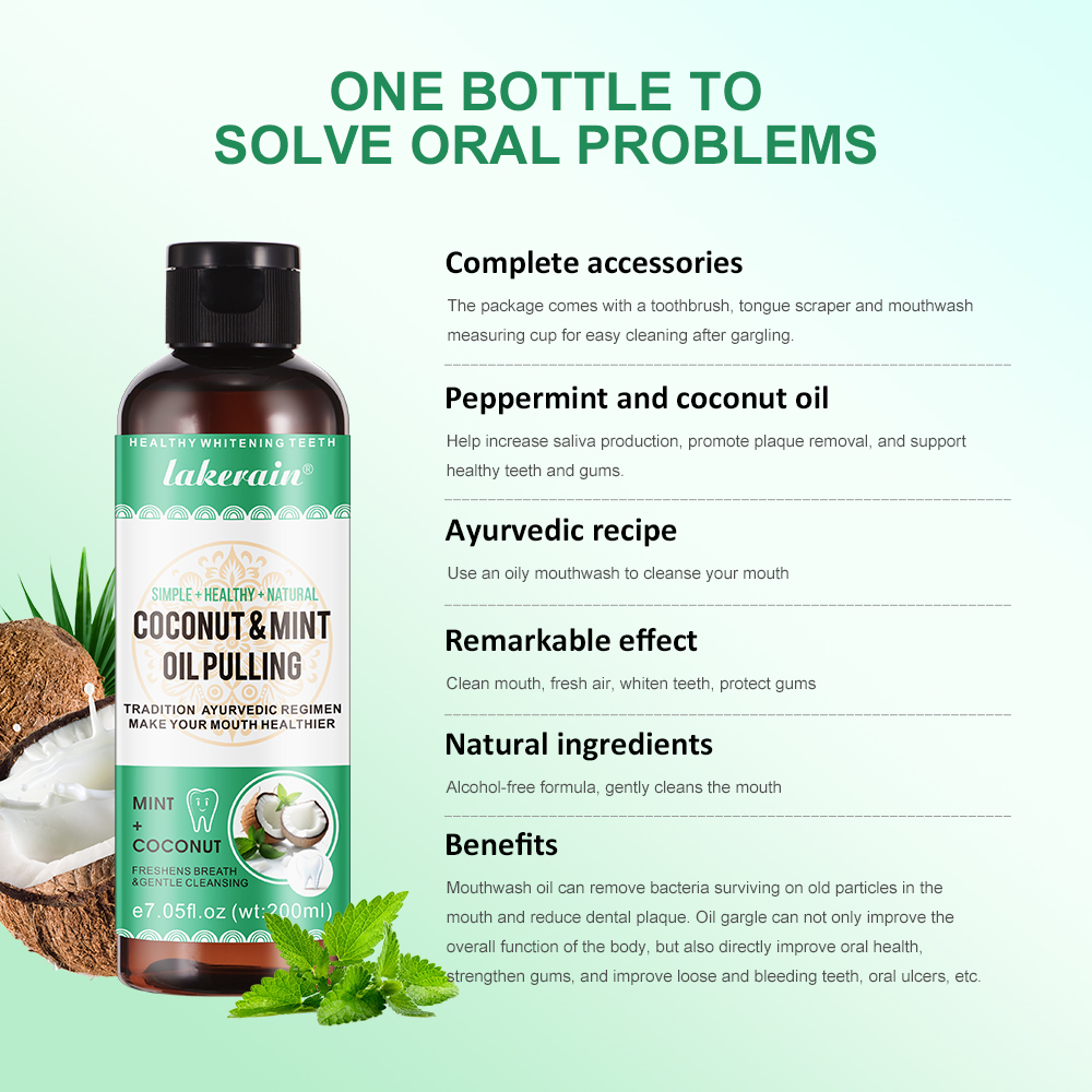Coconut Mint Pulling Oil Mouth - Teeth Whitening Oil Pulling recensie en prijs