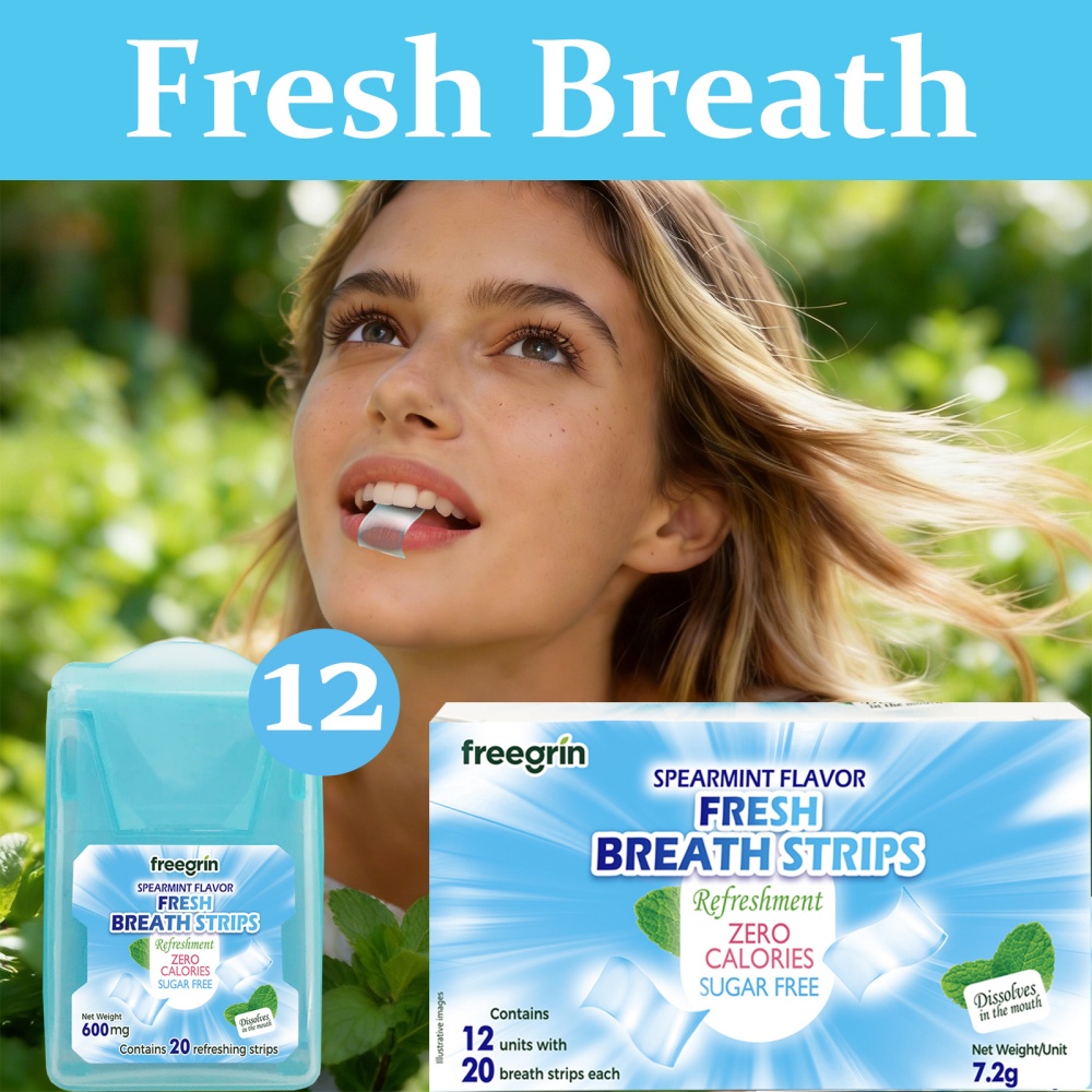 FREEGRIN Spearmint Flavored Fr - Teeth Whitening Strips Permanent recensie en prijs