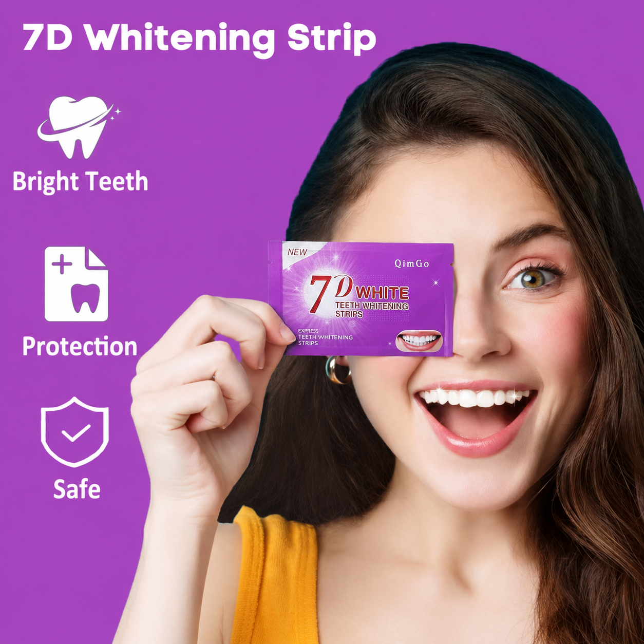 7D Purple Teeth Whitening Stri - Teeth Whitening Strips Permanent recensie en prijs