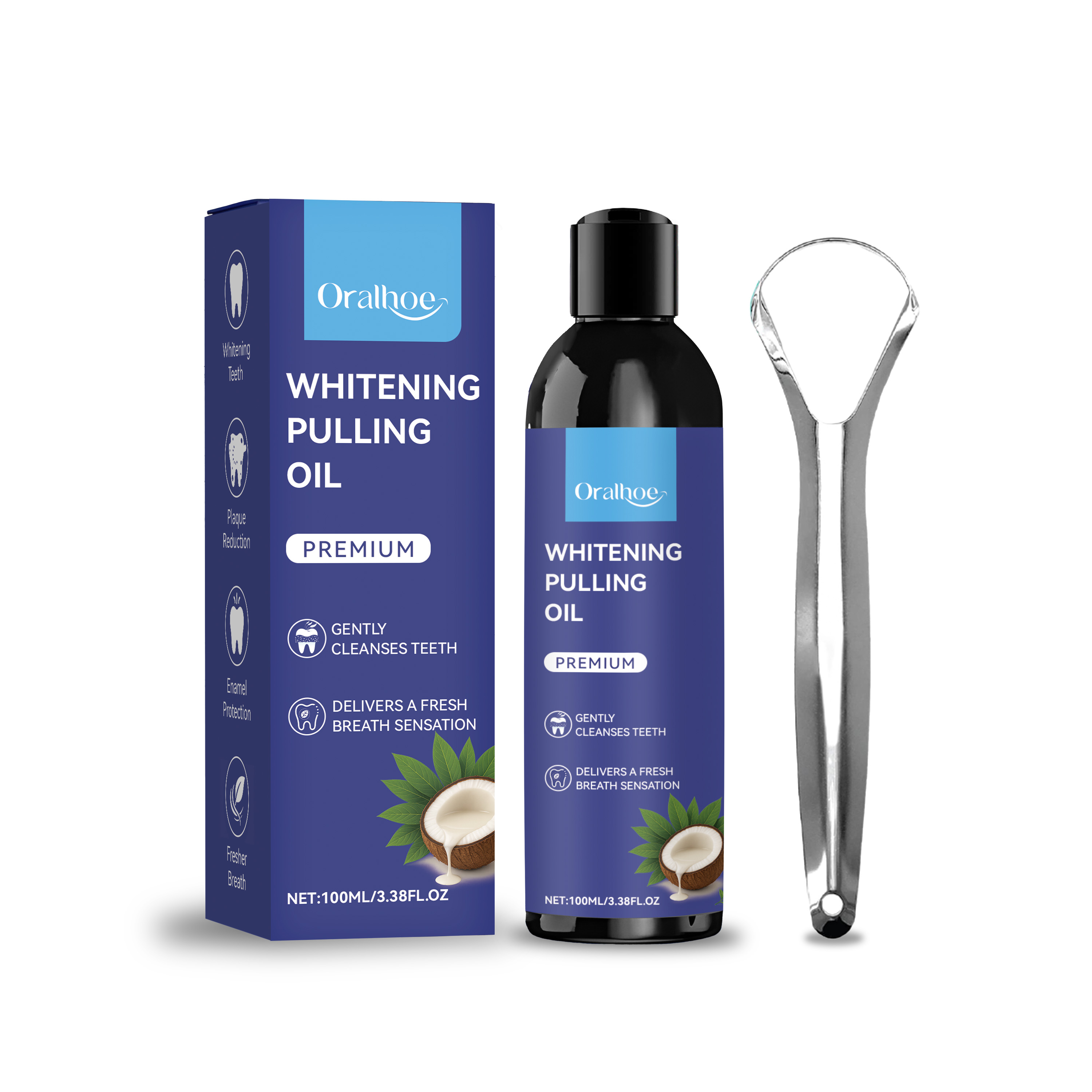 Coconut Pulling Oil With Tongu - Teeth Whitening Oil Pulling recensie en prijs