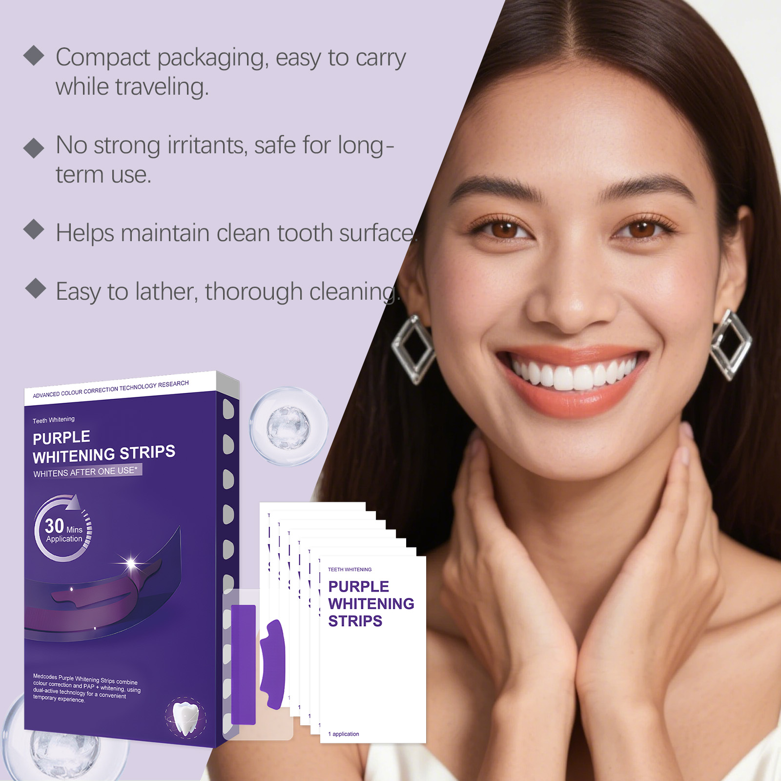 Purple Teeth Whitening Strips  - Teeth Whitening Strips Permanent recensie en prijs
